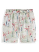 SCOTCH AND SODA Twilt-Printed Pleated Bermuda Shorts at Gravity NYC